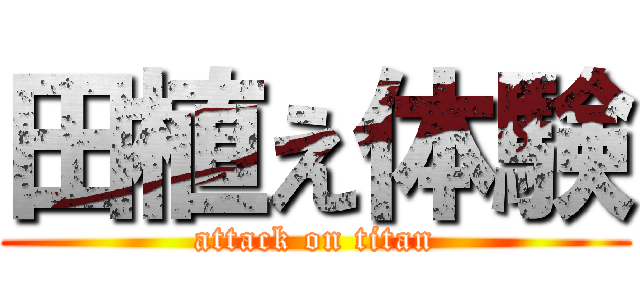 田植え体験 (attack on titan)