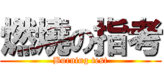 燃燒の指考 (Burning test)