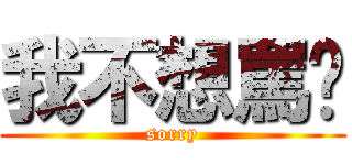 我不想罵你 (sorry)