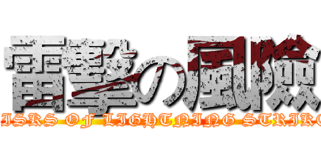 雷擊の風險 (RISKS OF LIGHTNING STRIKE)