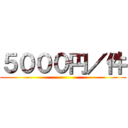 ５０００円／件 ()