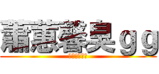 蕭蕙馨臭ｇｇ (跟陳冠良一樣)