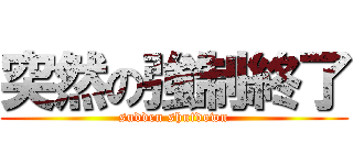 突然の強制終了 (sudden shutdown)