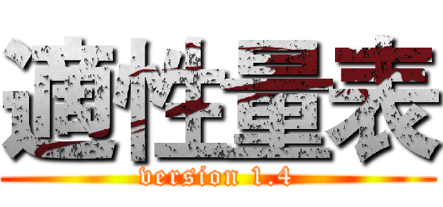 適性量表 (version 1.4)