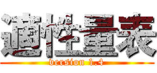 適性量表 (version 1.4)