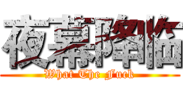 夜幕降临 (What The Fuck)