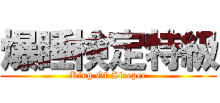 爆睡検定特級 (King Of Sleeper)