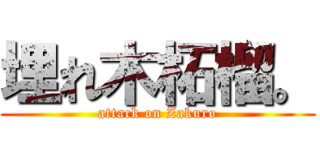 埋れ木柘榴。 (attack on Zakuro)