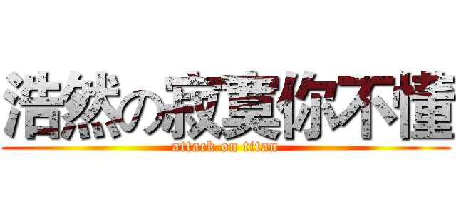 浩然の寂寞你不懂 (attack on titan)