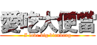 愛吃大便當 (I love big biandang)