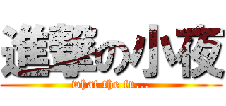 進撃の小夜 (what the fu...)