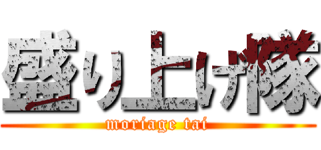 盛り上げ隊 (moriage tai)