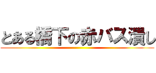 とある橋下の赤バス潰し ()