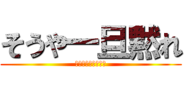 そうや一旦黙れ (そうやまじでだまれ)