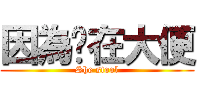 因為她在大便 (She stool)