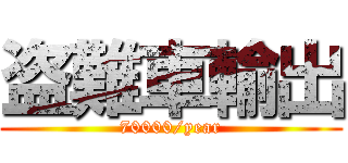 盗難車輸出 (70000/year)