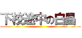 下校途中の白昌  ()