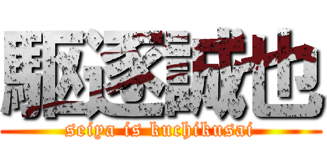 駆逐誠也 (seiya is kuchikusai)