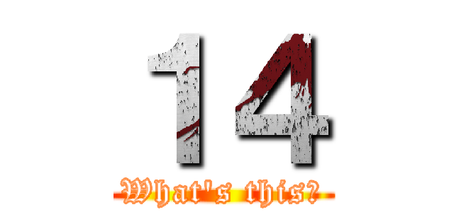 １４ (What's this?)