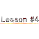 Ｌｅｓｓｏｎ ＃４ (Integral Calculus)