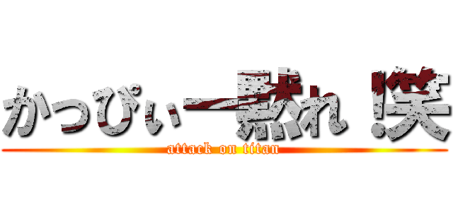 かっぴぃー黙れ！笑 (attack on titan)