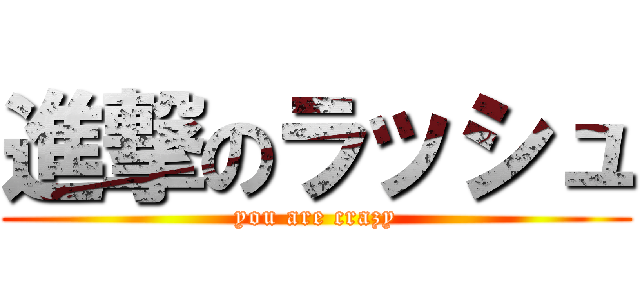 進撃のラッシュ (you are crazy)