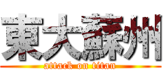 東大蘇州 (attack on titan)