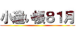 小遣い帳８１月 ()