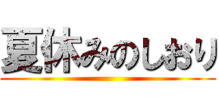 夏休みのしおり ()