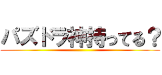 パズドラ神持ってる？ ()