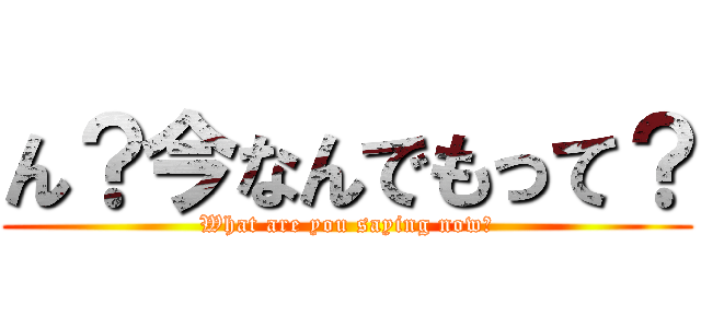 ん？今なんでもって？ (What are you saying now?)