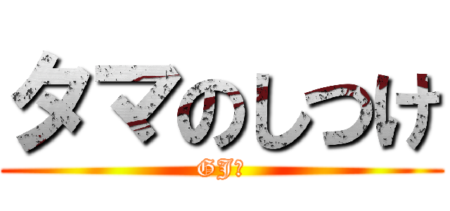 タマのしつけ (GJ部)