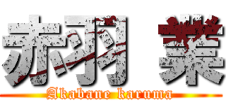 赤羽 業 (Akabane karuma)