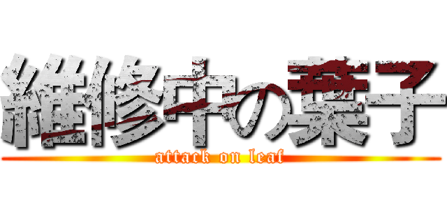 維修中の葉子 (attack on leaf)