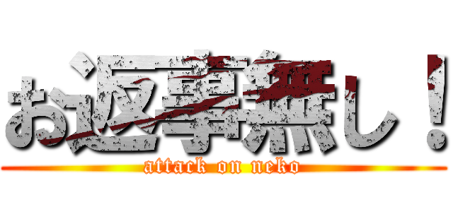 お返事無し！ (attack on neko)