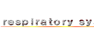 ｒｅｓｐｉｒａｔｏｒｙ ｓｙｓｔｅｍ ()
