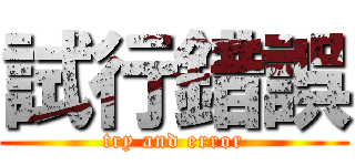 試行錯誤 (try and error)