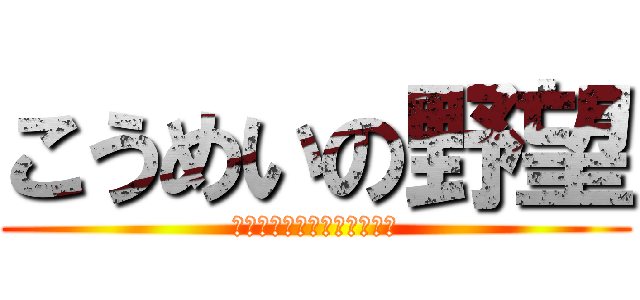 こうめいの野望 (チャンネル登録お願いします)