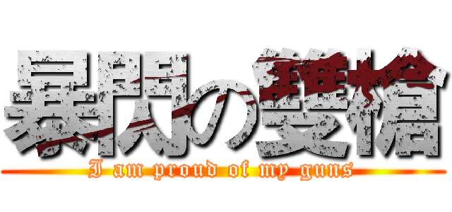暴閃の雙槍 (I am proud of my guns)