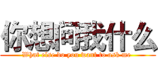 你想问我什么 (What else do you want to ask me )
