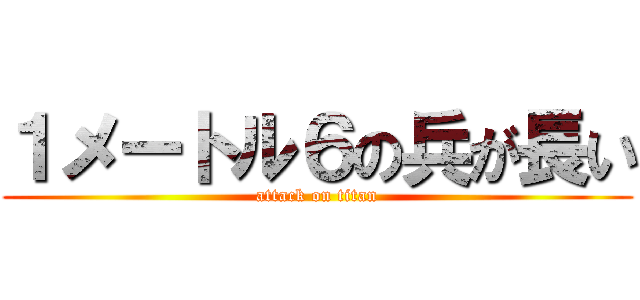 １メートル６の兵が長い (attack on titan)