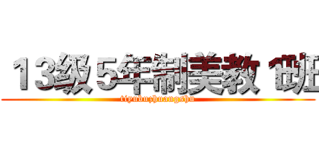 １３级５年制美教１班 (tiyubuzhuangshu)