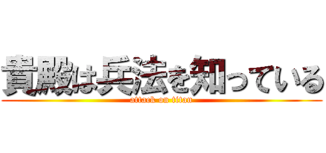 貴殿は兵法を知っている (attack on titan)