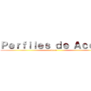 Ｐｅｒｆｉｌｅｓ ｄｅ Ａｃｅｒｏ (Acero)