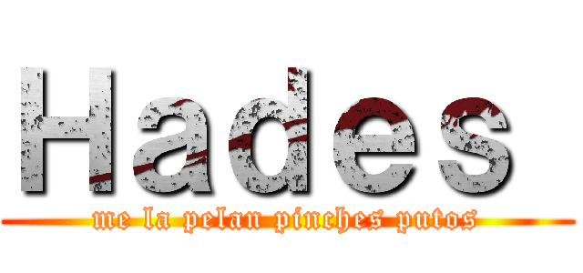 Ｈａｄｅｓ  (me la pelan pinches putos)