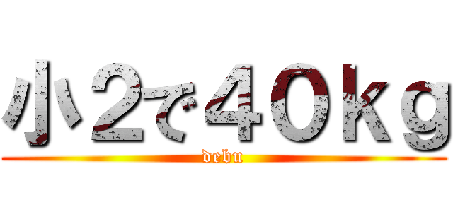 小２で４０ｋｇ (debu)