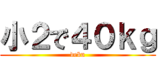 小２で４０ｋｇ (debu)
