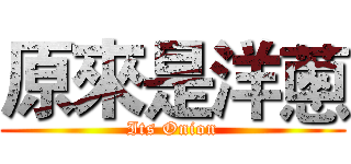 原來是洋蔥 (Its Onion)