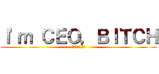 Ｉ\'ｍ ＣＥＯ，ＢＩＴＣＨ (我是執行長,賤人)