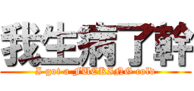 我生病了幹 (I got a FUCKING cold)